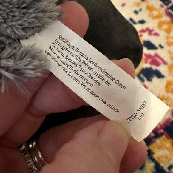 Isotoner Womens Micro Luxe Suede Casual Gloves Size Large Charcoal Classic Warm - Picture 5 of 7